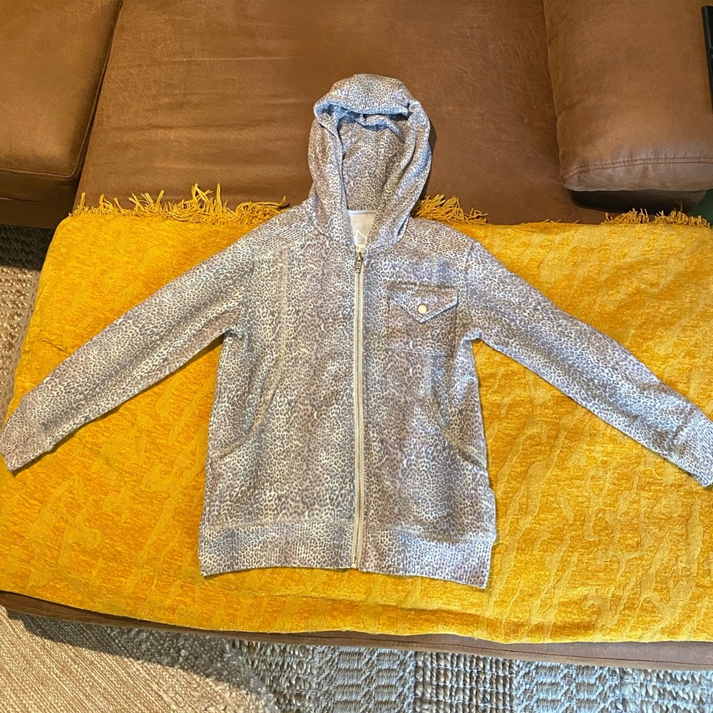 Chaser Cheetah Print Zip-Up Hoodie